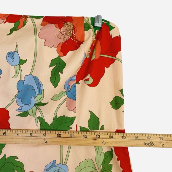 Hyacinth House Tuckernuck Dress L Multicolor Floral High Low Strapless Ruffled - Picture 7 of 16